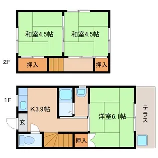 サンライズ三笠Ⅰ【101号室】の間取り