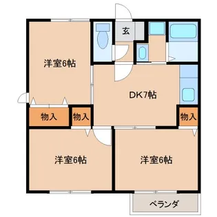 プレミール加茂 A棟【1階】の間取り