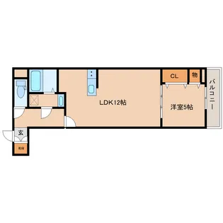 ジーメゾン大和高田クレアージュ【103号室】の間取り