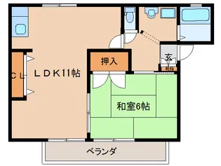 ウィステリア伏見【2階】の間取り
