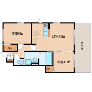 サニーヒル25 C棟【1階】の間取り