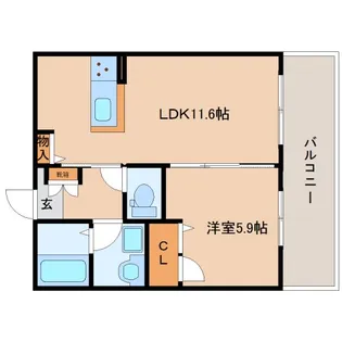 パークフロント・ワン【2階】の間取り