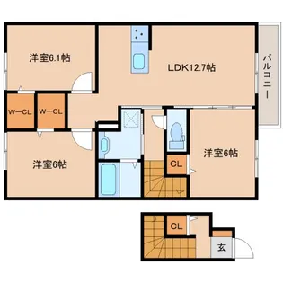 サニーヒロⅡ【2階】の間取り