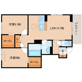 サニーヒロⅡ【1階】の間取り