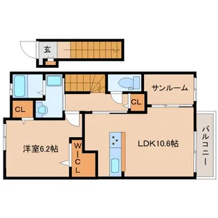 フォンテーヌ【2階】の間取り