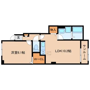フォンテーヌ【1階】の間取り