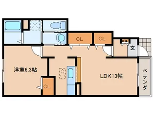 アンジュⅠ【1階】の間取り