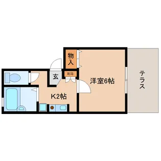 フローラ新大宮【1階】の間取り