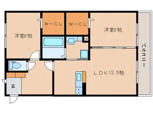フローラル メゾン【2階】の間取り