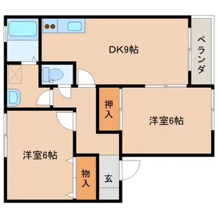 サンライフ殿城【2階】の間取り