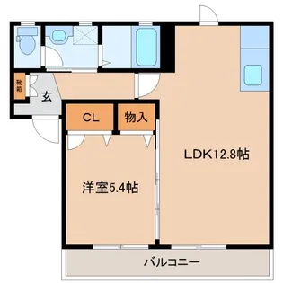 コンフォート東福寺A【1階】の間取り