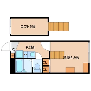 レオパレス売間サニーヒル【2階】の間取り