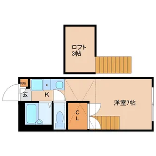 レオパレスナップアネックス【1階】の間取り