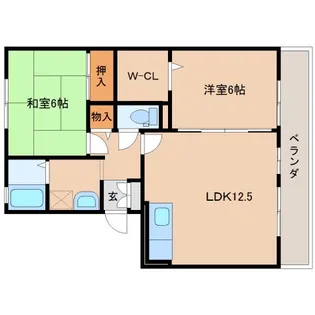 リビングタウン梅美台B【3階】の間取り