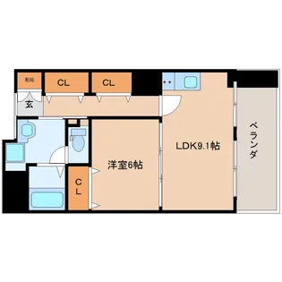 ベルアンジュナラ【3階】の間取り