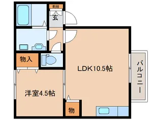 ラフィーネ松ヶ丘【2階】の間取り