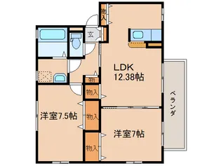 シャルマンヴィラージュA【2階】の間取り