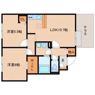 WIT大安寺Ⅰ【1階】の間取り