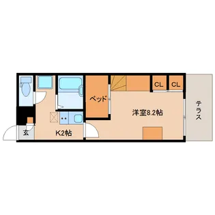 レオパレスインフォレスタⅡ【1階】の間取り