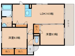 MAST COURT木津南B【1階】の間取り