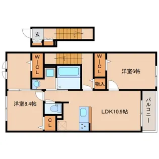 ハイツ大和【203号室】の間取り