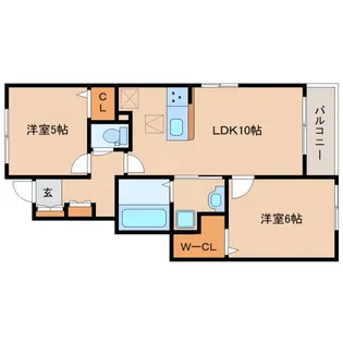 ハイツ大和【1階】の間取り