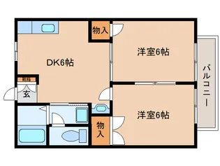 ルミエール萩の台【203号室】の間取り