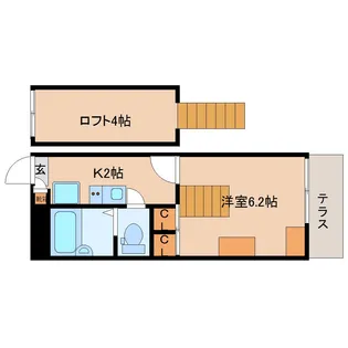 レオパレスMarjoram【2階】の間取り