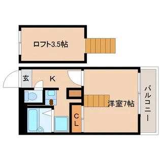 レオパレスgrow【307号室】の間取り