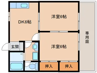 ラフィーネ生駒【1階】の間取り