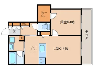 シャーメゾンプライムコート【1階】の間取り