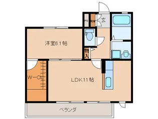 ヴィラーチェ船屋【2階】の間取り
