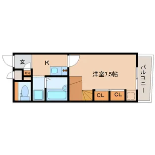 レオパレス佐保川【301号室】の間取り