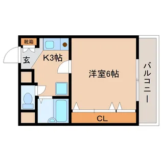 杉ヶ中町ビル【6階】の間取り