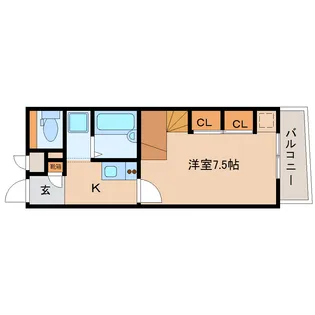 レオパレス佐保川【205号室】の間取り