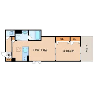 シャーメゾン 平城山【1階】の間取り