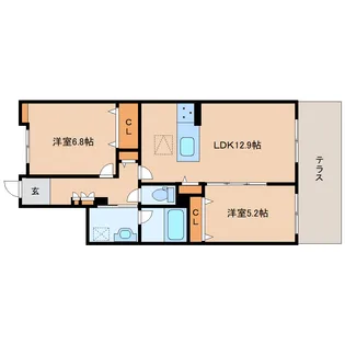 シャーメゾン 平城山【1階】の間取り