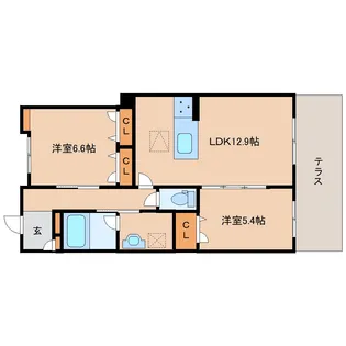 シャーメゾン 平城山【1階】の間取り