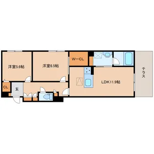 シャーメゾン 平城山【1階】の間取り