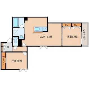 シャーメゾン 平城山【2階】の間取り