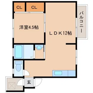 F.Sマンション(544)【1階】の間取り
