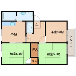 タモサーチB【2階】の間取り