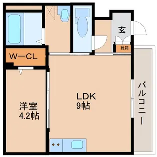 ボヌールQ2【1階】の間取り