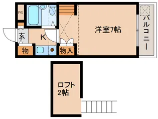 シティパレス21佐保川PーⅡ【2階】の間取り