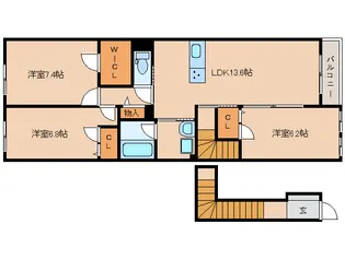 サンライズⅦ【202号室】の間取り