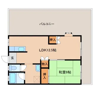 ロイヤルハイツ西田【6階】の間取り