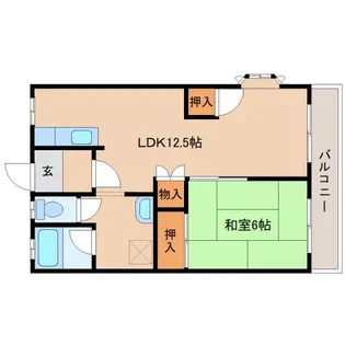ロイヤルハイツ西田【1階】の間取り