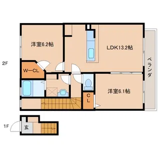 パインツリーヒルズ清【2階】の間取り