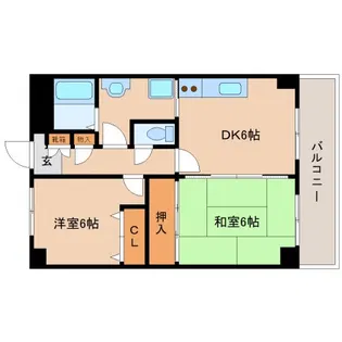 メープルコート中村【2階】の間取り