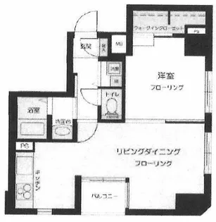 東京都中央区日本橋中洲【マンション】の間取り